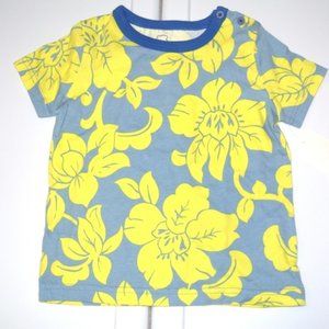 Boden 1 1/2 -2 years boys blue flowers NWT
